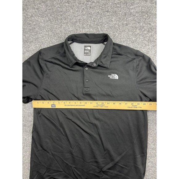 The North Face Polo Shirt Mens Large Black FlashDry Performance Golf Activewear - Picture 3 of 6